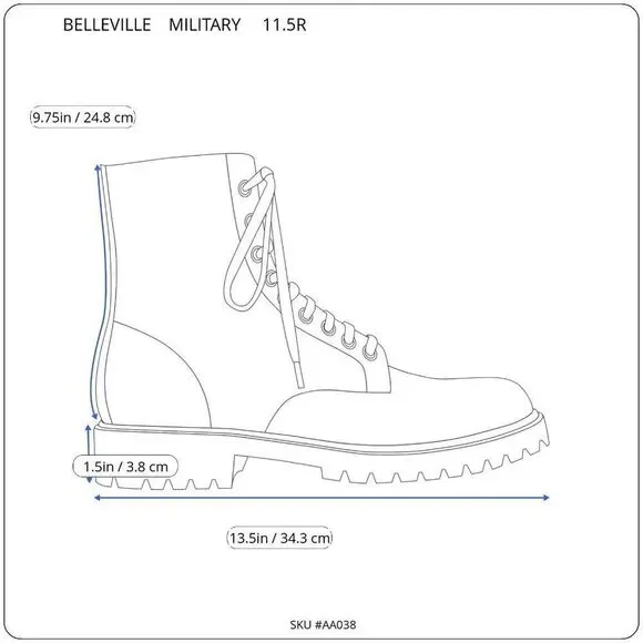 Men's 11.5R Belleville Cold/Wet Boots Insulated, Waterproof, Durable New in Box